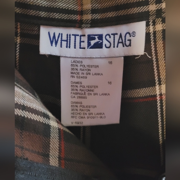 Plaid White Stag Skort size 16 - Picture 4 of 5
